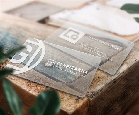 best transparent business cards.